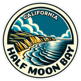 Half Moon Bay California Sticker 4 Inch — Waterproof Vinyl Decal City Travel Souvenir 8
