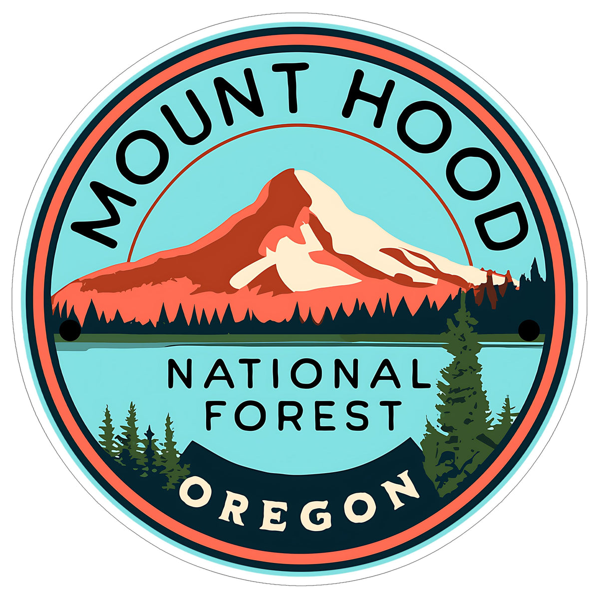 Mount Hood National Forest Oregon Sticker 4 Inch — Waterproof Vinyl Decal Wilderness Trails