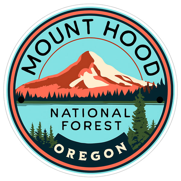 Mount Hood National Forest Oregon Sticker 4 Inch — Waterproof Vinyl Decal Wilderness Trails