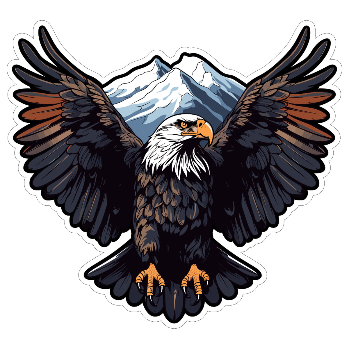 Eagle Sticker 4 Inch — Waterproof Vinyl Decal Bald Bird of Prey Raptor