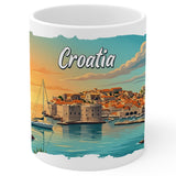 Croatia Coffee Mug 11oz — White Ceramic Adriatic Coast Mug 1