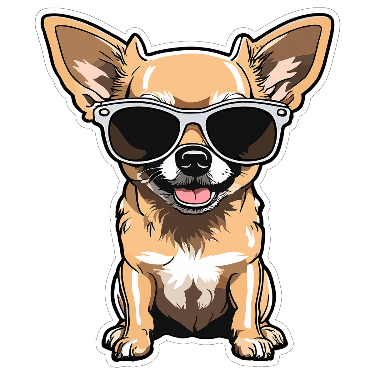Chihuahua Sticker 4 Inch — Waterproof Vinyl Decal Tiny Teacup Toy Dog