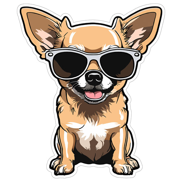 Chihuahua Sticker 4 Inch — Waterproof Vinyl Decal Tiny Teacup Toy Dog