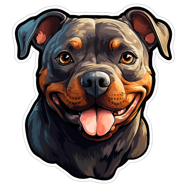 Staffordshire Bull Terrier Sticker 4 Inch — Waterproof Vinyl Decal Staffy Bully Breed