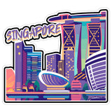 Singapore Sticker 4 Inch City Travel Souvenir Destination - Waterproof Vinyl Decal for Laptop Water Bottle Car Tumbler - Durable Aesthetic Long-Lasting Stickers for Adults ID44990 1
