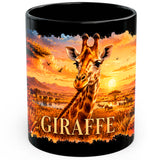 Giraffe Mug 11oz — Black Ceramic Coffee Mug 1