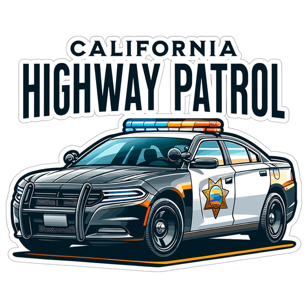 California Highway Patrol Sticker 4 Inch — Waterproof Vinyl Decal CHP Law Enforcement