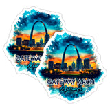 Gateway Arch St. Louis Missouri Sticker 4 Inch 2-Pack - Waterproof Vinyl Decal for Laptop Water Bottle Car Tumbler - Durable Aesthetic Long-Lasting Stickers for Adults ID45039 8