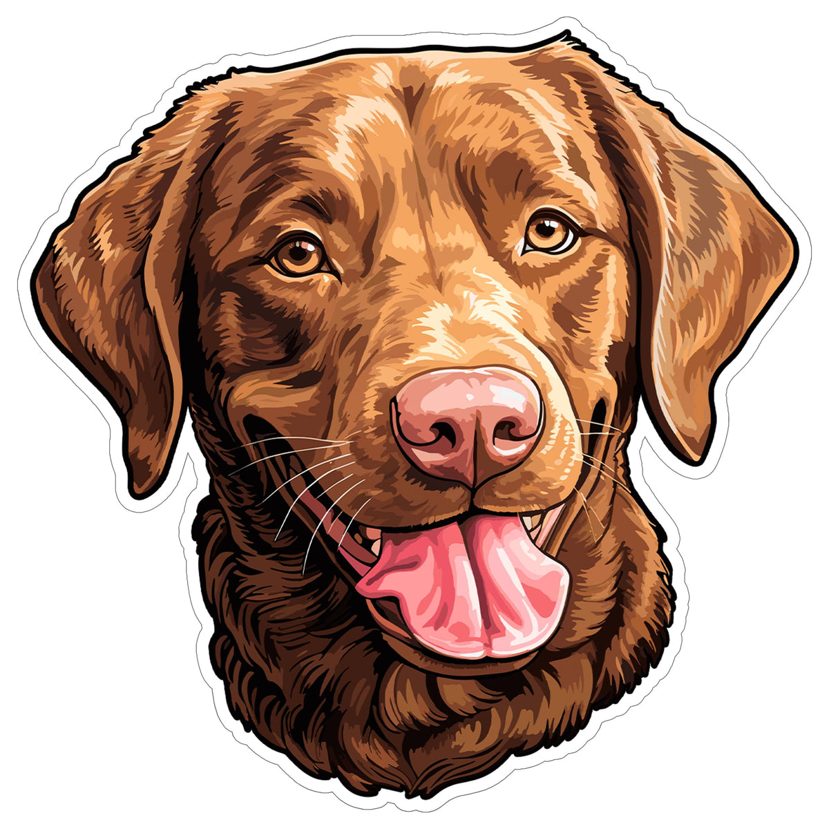 Chesapeake Bay Retriever Sticker 4 Inch — Waterproof Vinyl Decal Chessie Duck Dog