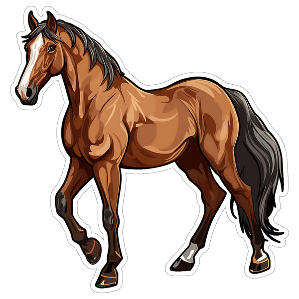 Horse Sticker 4 Inch — Waterproof Vinyl Decal Equine Mare Riding