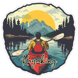 Kayaking Sport Sticker 4 Inch — Waterproof Vinyl Decal Whitewater Paddler River Adventure 8