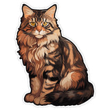 Maine Coon Cat Sticker 4 Inch — Waterproof Vinyl Decal Gentle Giant Fluffy 9