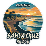 Santa Cruz Beach California Sticker 4 Inch — Waterproof Vinyl Decal Ocean Coastal 1