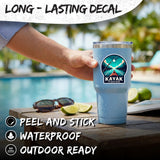 Kayak Fishing Sport Sticker 4 Inch — Waterproof Vinyl Decal Kayak Angler Saltwater 3