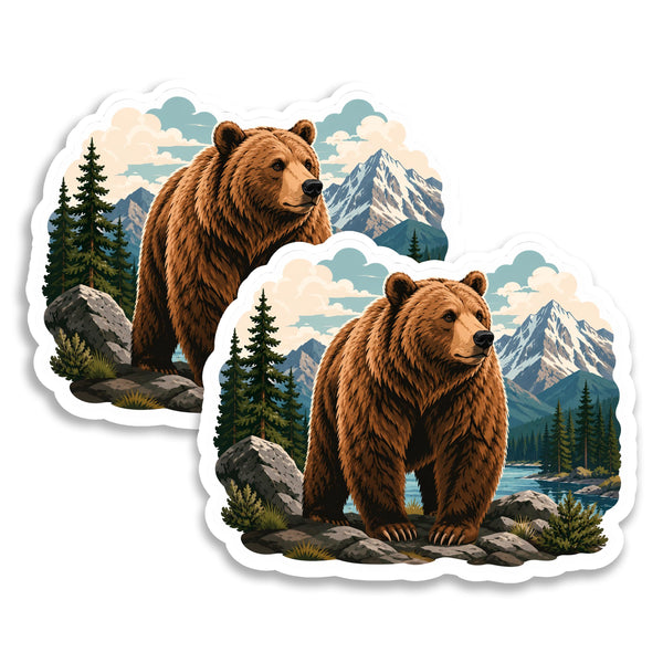 Grizzly Bear Magnet 2-Pack — 4