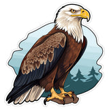Bald Eagle Sticker 4 Inch — Waterproof Vinyl Decal American Patriotic Raptor 9