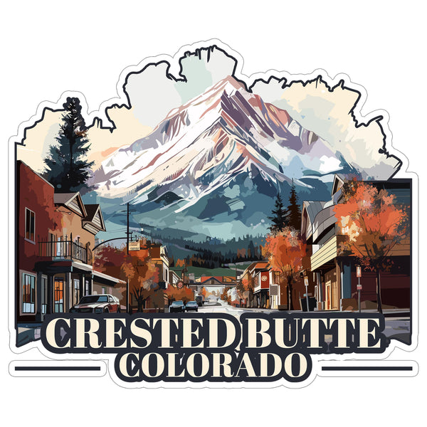 Crested Butte Colorado Sticker 4 Inch Travel Souvenir City Destination - Waterproof Vinyl Decal for Laptop Water Bottle Car Tumbler - Durable Aesthetic Long-Lasting Stickers for Adults ID44990