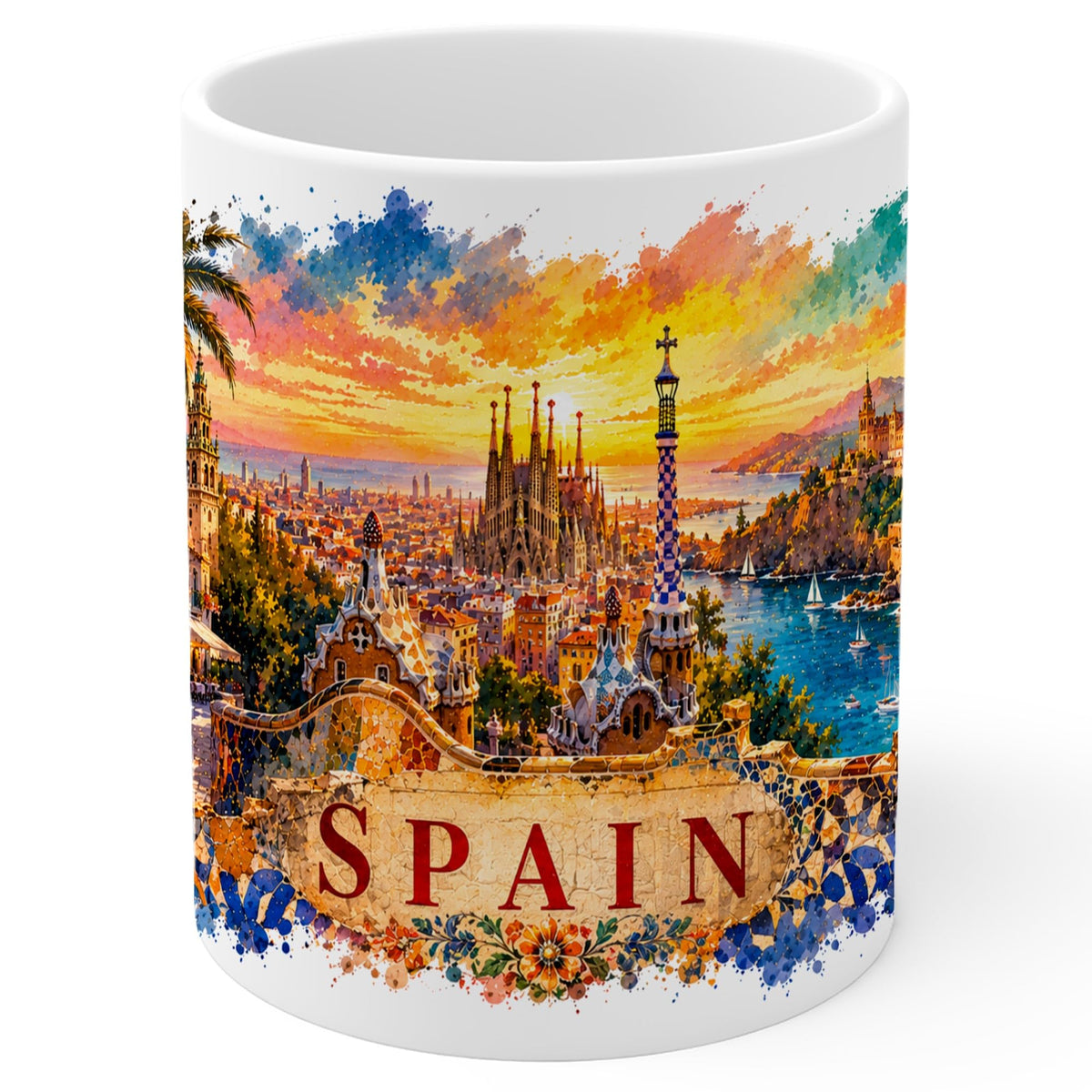 Spain Mug 11oz — White Ceramic Coffee Mug