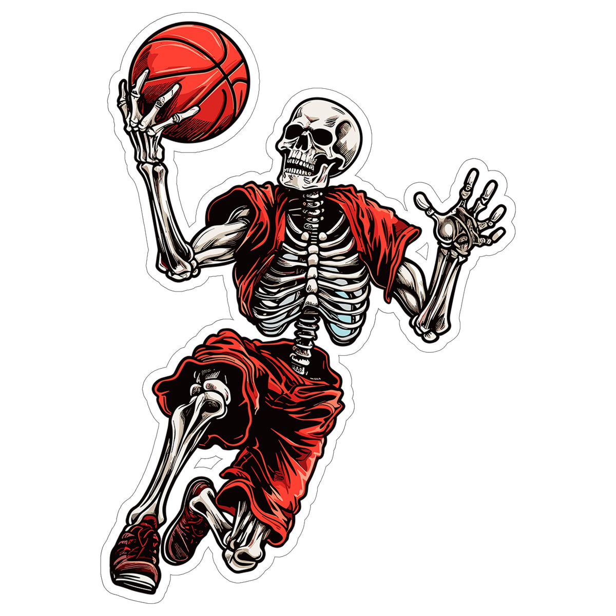 Basketball Sport Sticker 4 Inch — Waterproof Vinyl Decal Hoops Baller Sports Fan