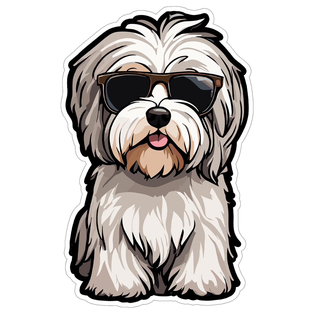 Havanese Sticker 4 Inch — Waterproof Vinyl Decal Toy Dog Fluffy Havi