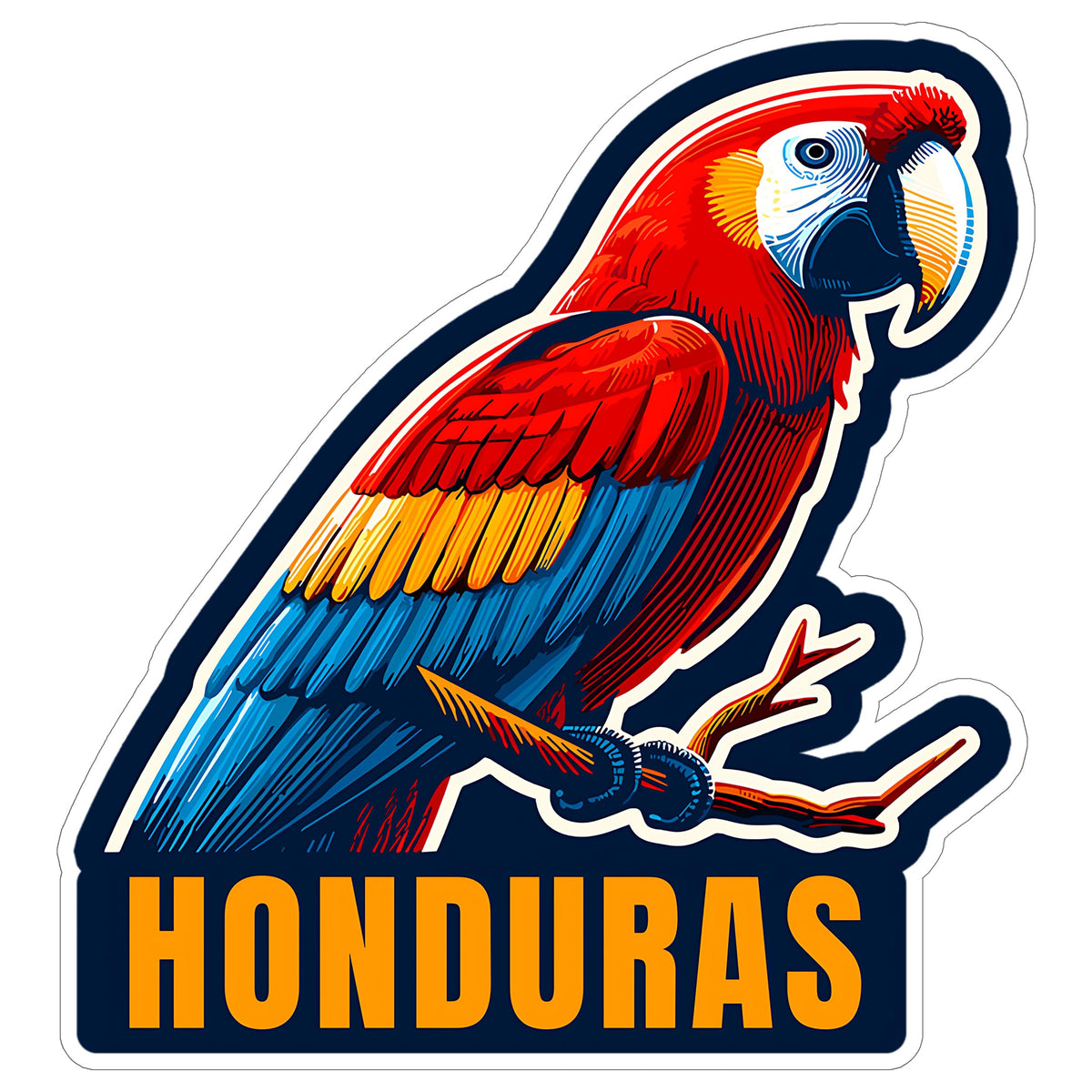 Honduras Sticker 4 Inch — Waterproof Vinyl Decal Central America Bay Islands Travel