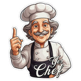 Yes Chef Sticker 4 Inch — Waterproof Vinyl Decal Cooking Kitchen Culinary 1