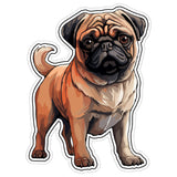 Pug Sticker 4 Inch — Waterproof Vinyl Decal Wrinkly Smush Face Dog Mom 1