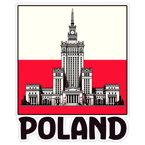 Poland Sticker 4 Inch City Travel Souvenir Destination - Waterproof Vinyl Decal for Laptop Water Bottle Car Tumbler - Durable Aesthetic Long-Lasting Stickers for Adults ID44990