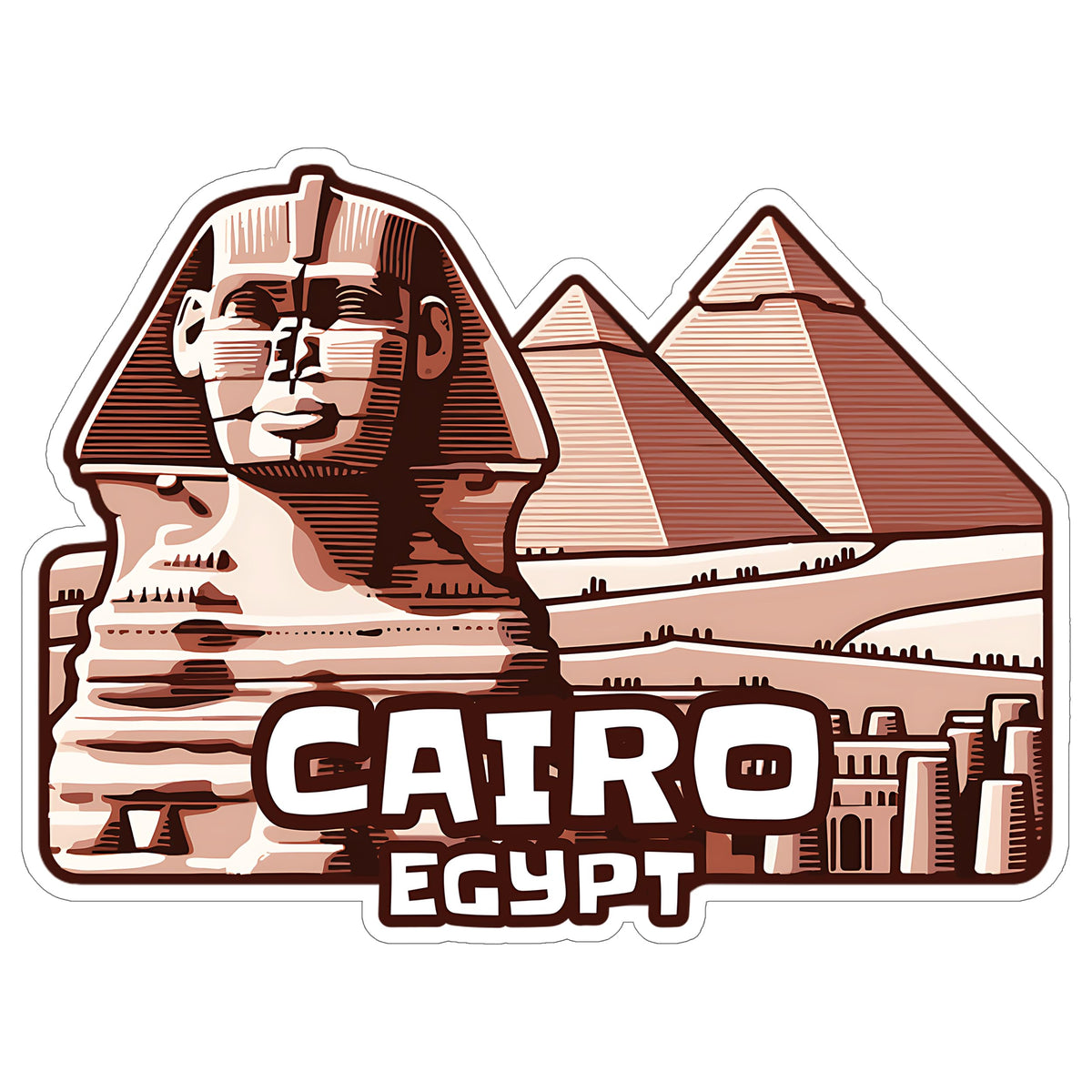 Cairo Egypt Sticker 4 Inch — Waterproof Vinyl Decal City Travel Souvenir