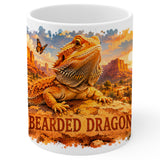 Bearded Dragon Mug 11oz — White Ceramic Coffee Mug 1