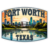 Fort Worth Texas Sticker 4 Inch — Waterproof Vinyl Decal City Travel Souvenir 1