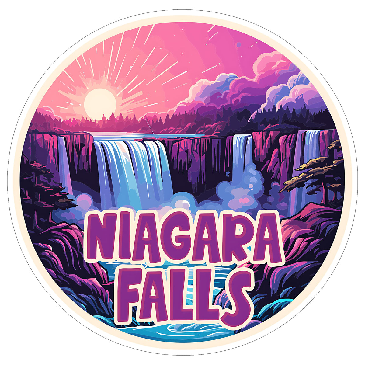 Niagara Falls New York Sticker 4 Inch — Waterproof Vinyl Decal Waterfall