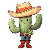 Cactus Plant Sticker 4 Inch — Waterproof Vinyl Decal Desert Botanical Succulent 8
