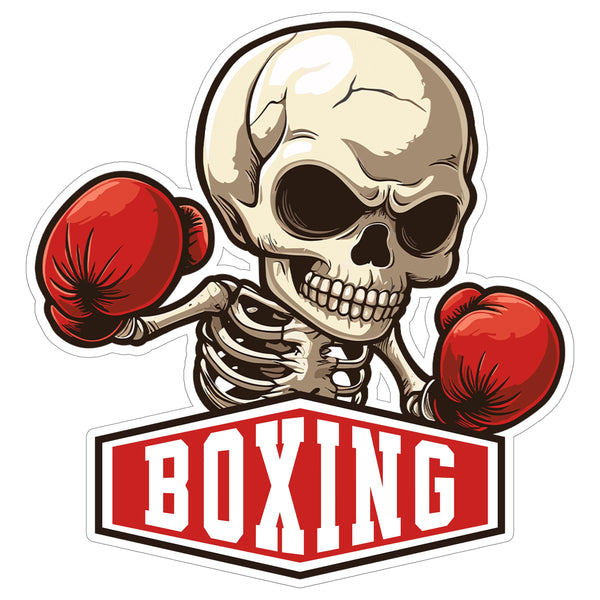 Boxing Sport Sticker 4 Inch — Waterproof Vinyl Decal Fighter Ring Punch Knockout