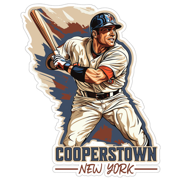 Cooperstown New York Sticker 4 Inch Travel Souvenir City Destination - Waterproof Vinyl Decal for Laptop Water Bottle Car Tumbler - Durable Aesthetic Long-Lasting Stickers for Adults ID44990