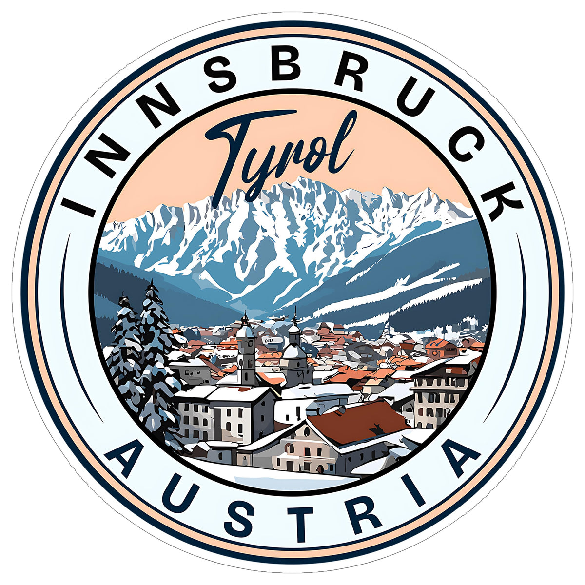 Innsbruck Tyrol Austria Sticker 4 Inch — Waterproof Vinyl Decal City Travel Souvenir