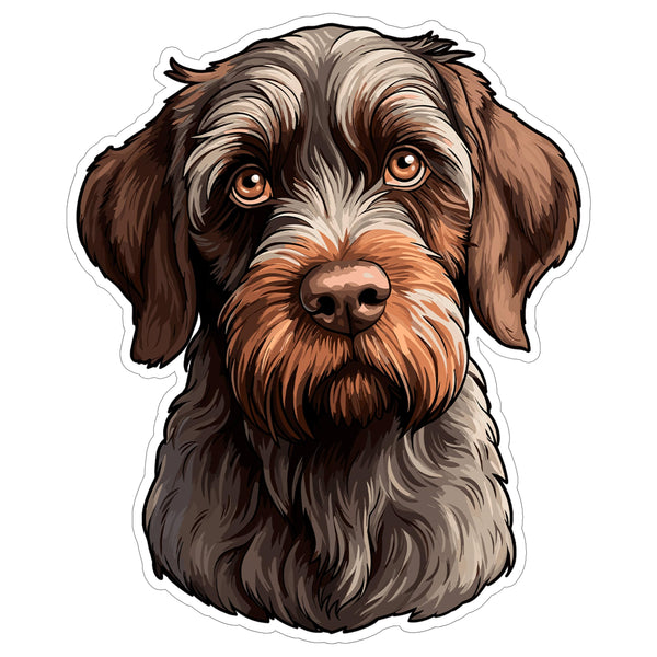 Wirehaired Pointing Griffon Sticker 4 Inch — Waterproof Vinyl Decal WPG Versatile Hunter