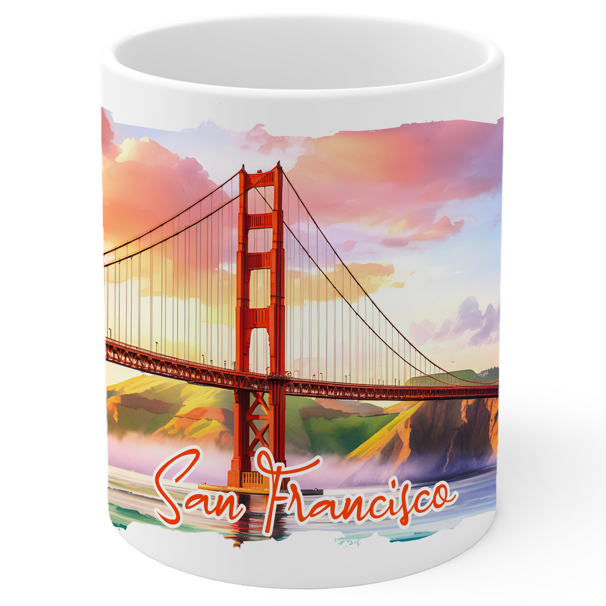 San Francisco California Mug 11oz — White Ceramic City by the Bay Coffee Mug