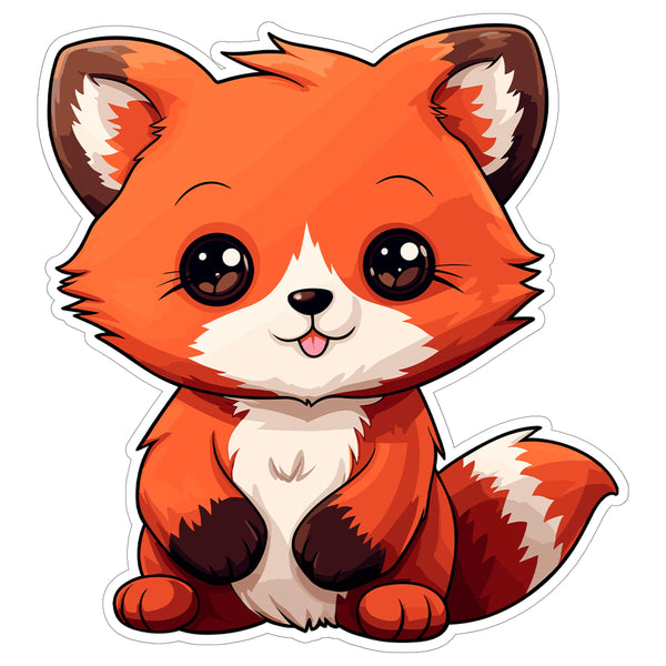 Red Panda Sticker 4 Inch — Waterproof Vinyl Decal Firefox Bamboo Cute