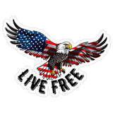 Live Free Sticker 4 Inch — Waterproof Vinyl Decal Freedom Adventure Spirit 8