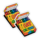 I Eat Crayons Sticker 2-Pack — 4
