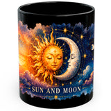 Sun And Moon Mug 11oz — Black Ceramic Coffee Mug 1