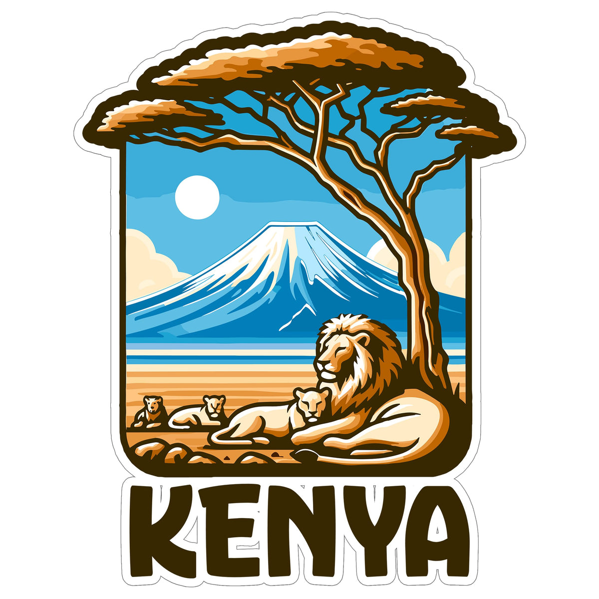 Kenya Sticker 4 Inch — Waterproof Vinyl Decal Travel Souvenir