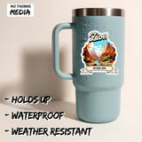 Zion National Park Utah Sticker 4 Inch 2-Pack Nature Hiking - Waterproof Vinyl Decal for Laptop Water Bottle Car Tumbler - Durable Funny Aesthetic Long-Lasting Stickers for Adults ID45039 2