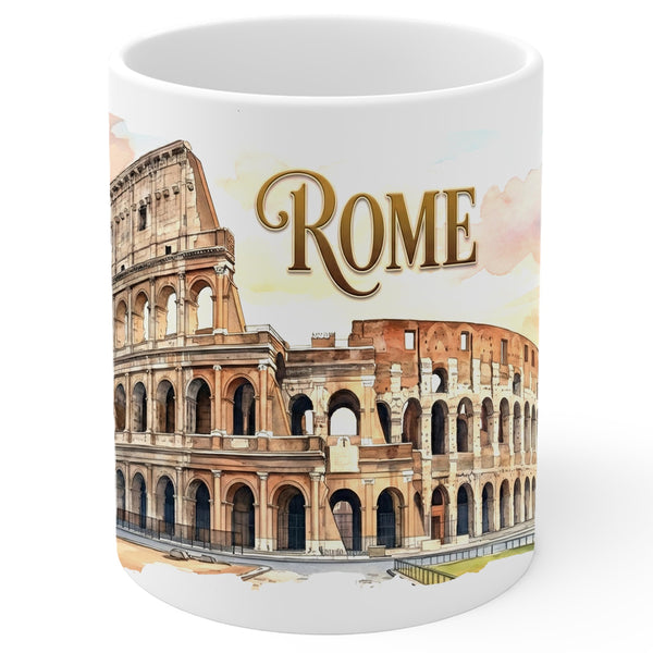 Rome Italy Coffee Mug 11oz — White Ceramic Eternal City Mug