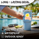 Radiate Positivity Sticker 4 Inch — Waterproof Vinyl Decal Positive Sunshine Inspire 3