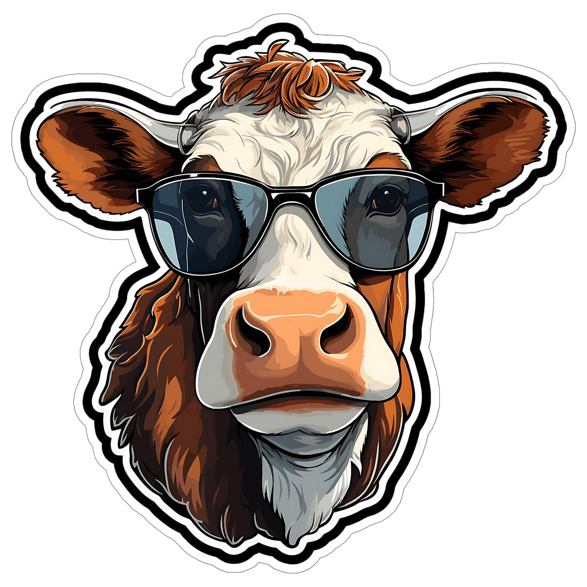 Cow Sticker 4 Inch — Waterproof Vinyl Decal Cattle Farm Animal Livestock