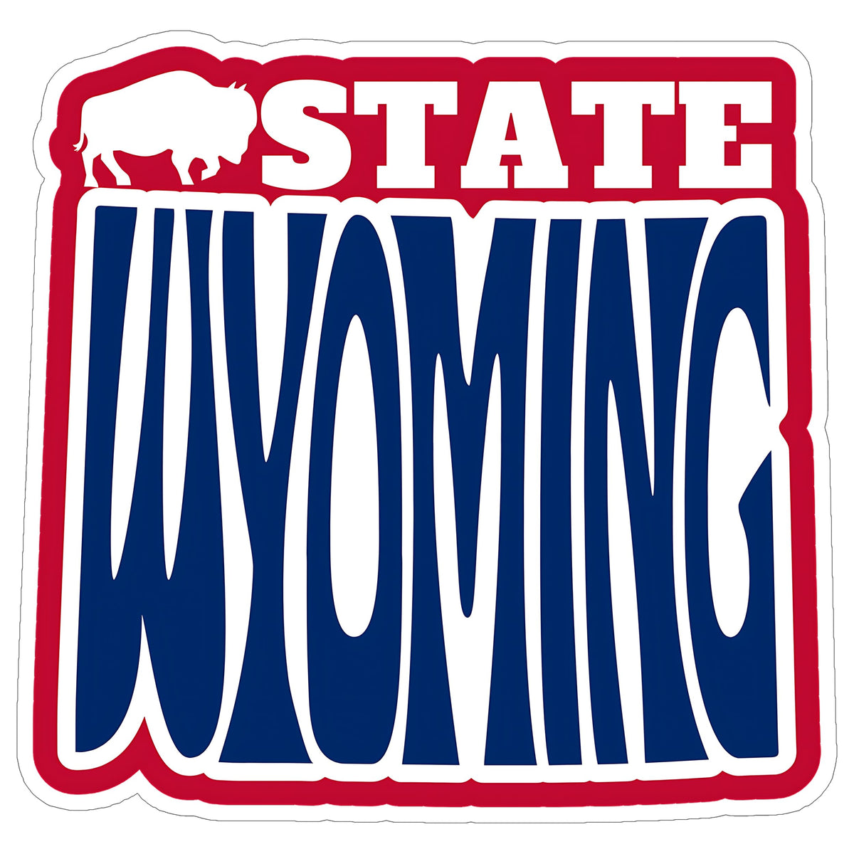 Wyoming State Sticker 4 Inch Travel Souvenir City Destination - Waterproof Vinyl Decal for Laptop Water Bottle Car Tumbler - Durable Aesthetic Long-Lasting Stickers for Adults ID44990
