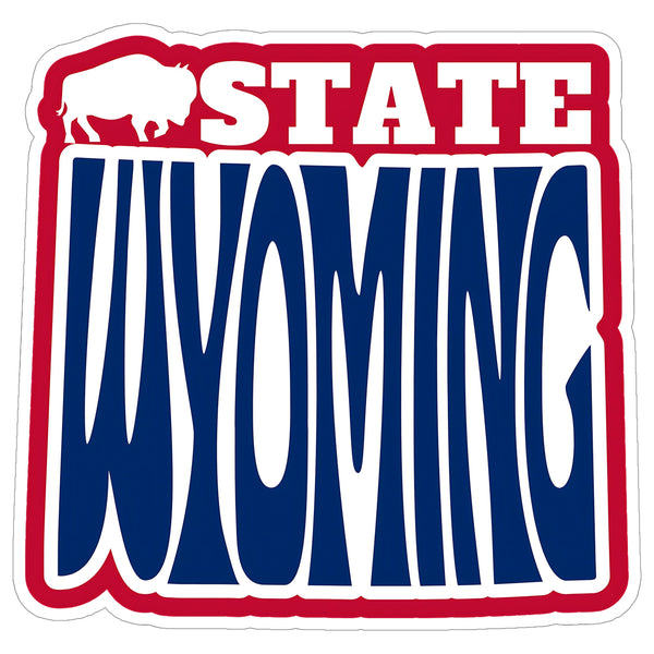 Wyoming State Sticker 4 Inch Travel Souvenir City Destination - Waterproof Vinyl Decal for Laptop Water Bottle Car Tumbler - Durable Aesthetic Long-Lasting Stickers for Adults ID44990