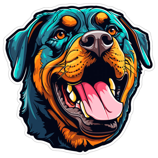 Rottweiler Sticker 4 Inch — Waterproof Vinyl Decal Rottie Guard Working Dog